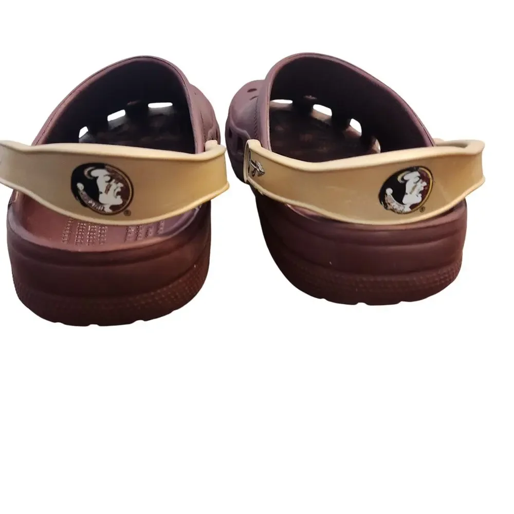 Crocs Florida State Seminoles Clogs Maroon/Gold Men's Size XXL (12-13)